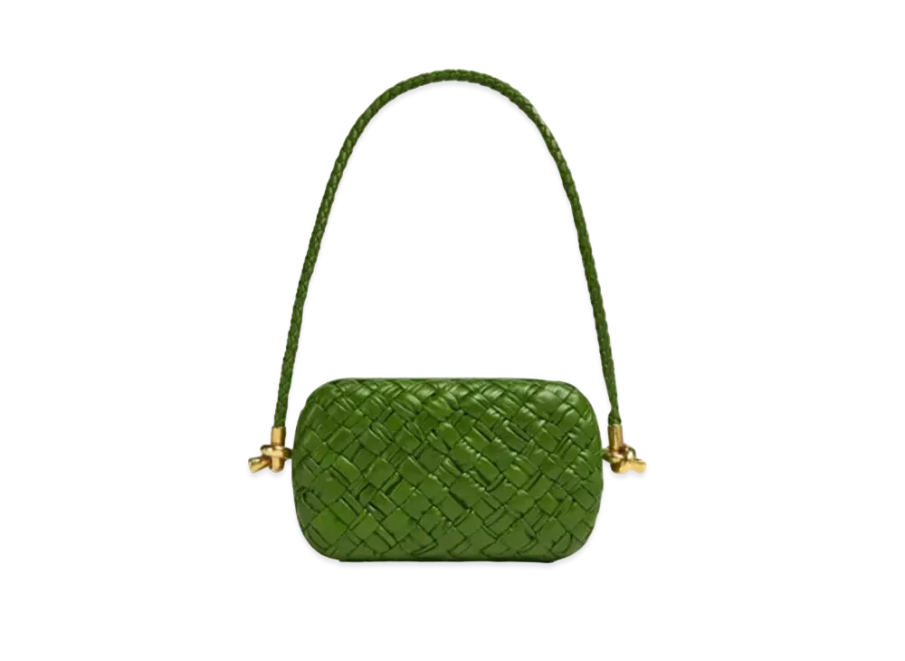 Bottega Veneta Knot Shoulder Strap Evening Bag "Avocado"