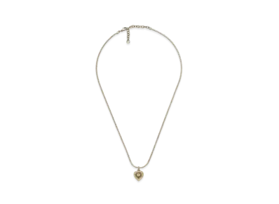 GUCCI Interlocking G Heart Pendant Necklace