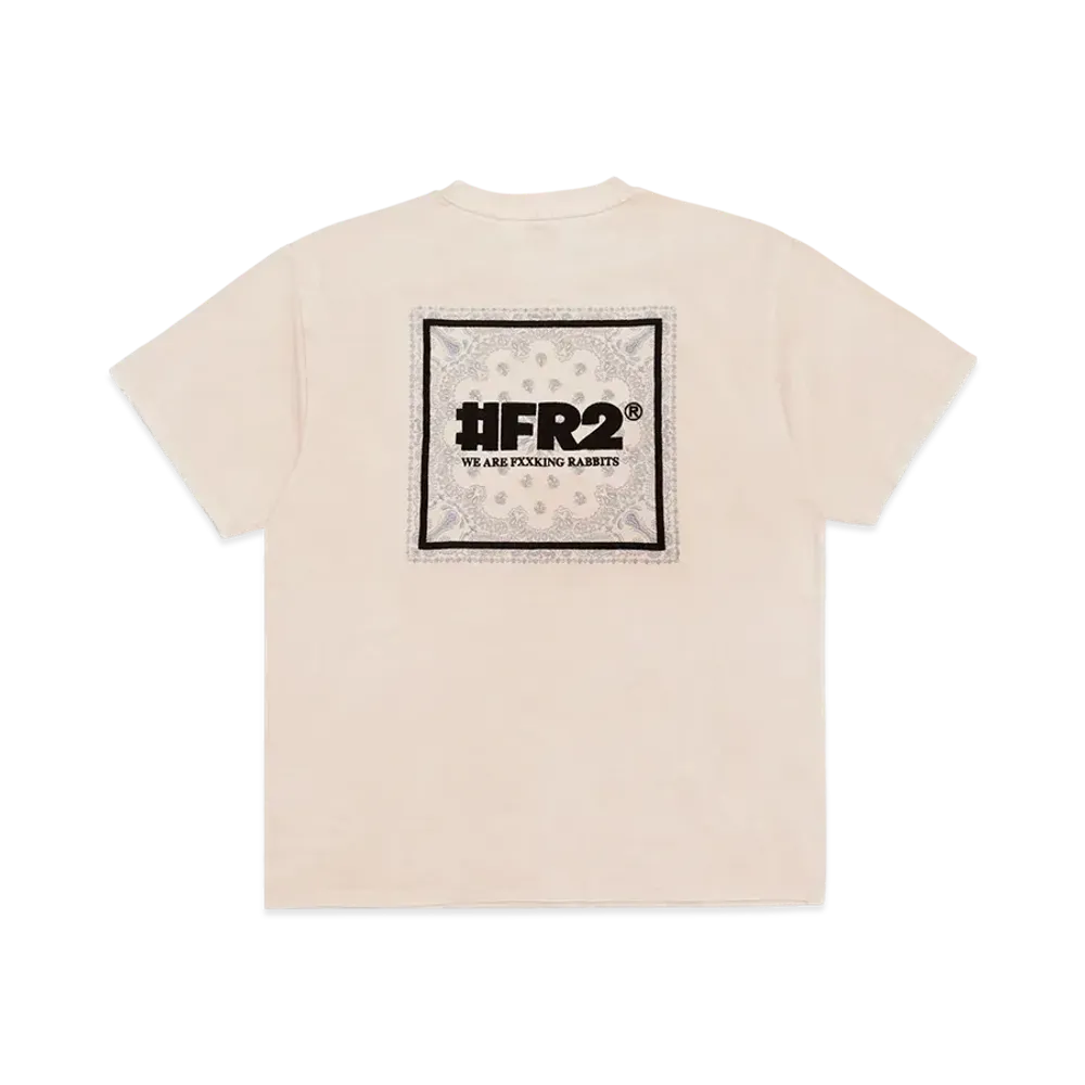 FR2 Acid Wash Embroidery Paisley T-Shirt "Ivory"
