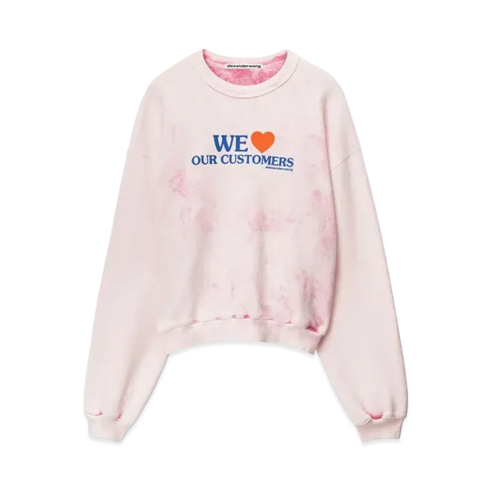 Alexander Wang Love Our Customers Sweatshirt "Pink Bleach"