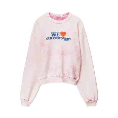 Alexander Wang Love Our Customers Sweatshirt "Pink Bleach"