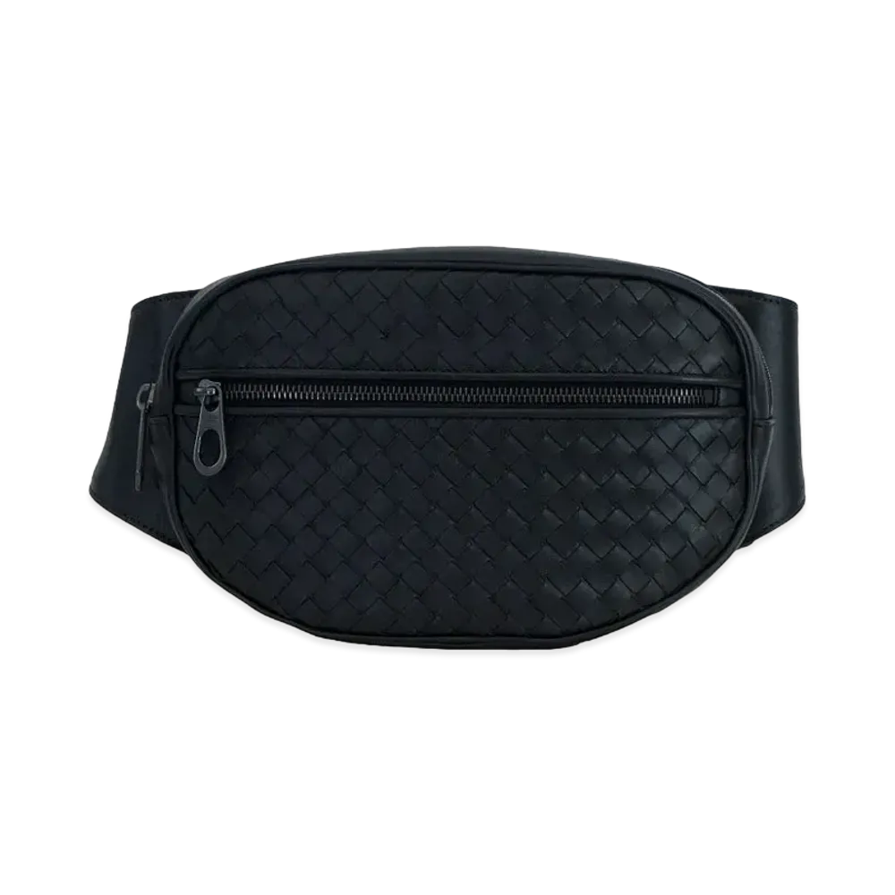 Bottega Veneta Intrecciato leather Belt Bag "Black"