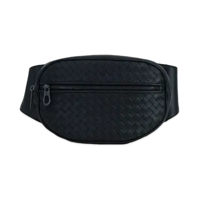 Bottega Veneta Intrecciato leather Belt Bag "Black"