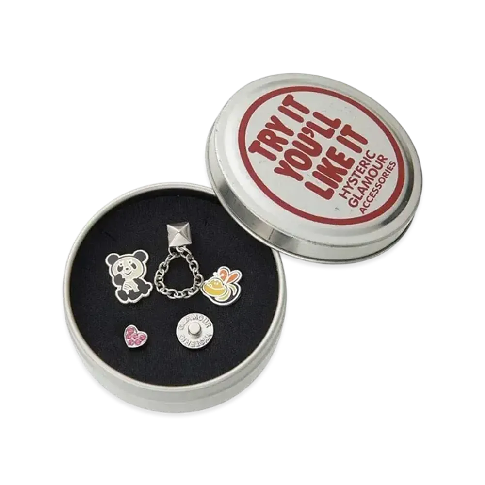HYSTERIC GLAMOUR Hysteric Like It Earrings Set "Silver"