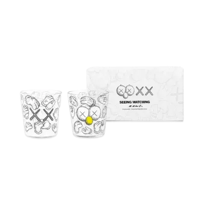 KAWS Seeing/Watching Eyes Glass Set "Clear"