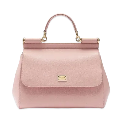 Dolce&Gabbana Sicily Bag Medium Dauphine Leather "Pink"