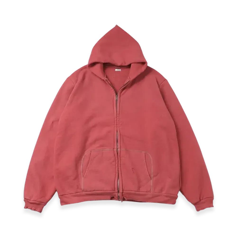 A.PRESSE Vintage Zip Sweat Hoodie "Red"