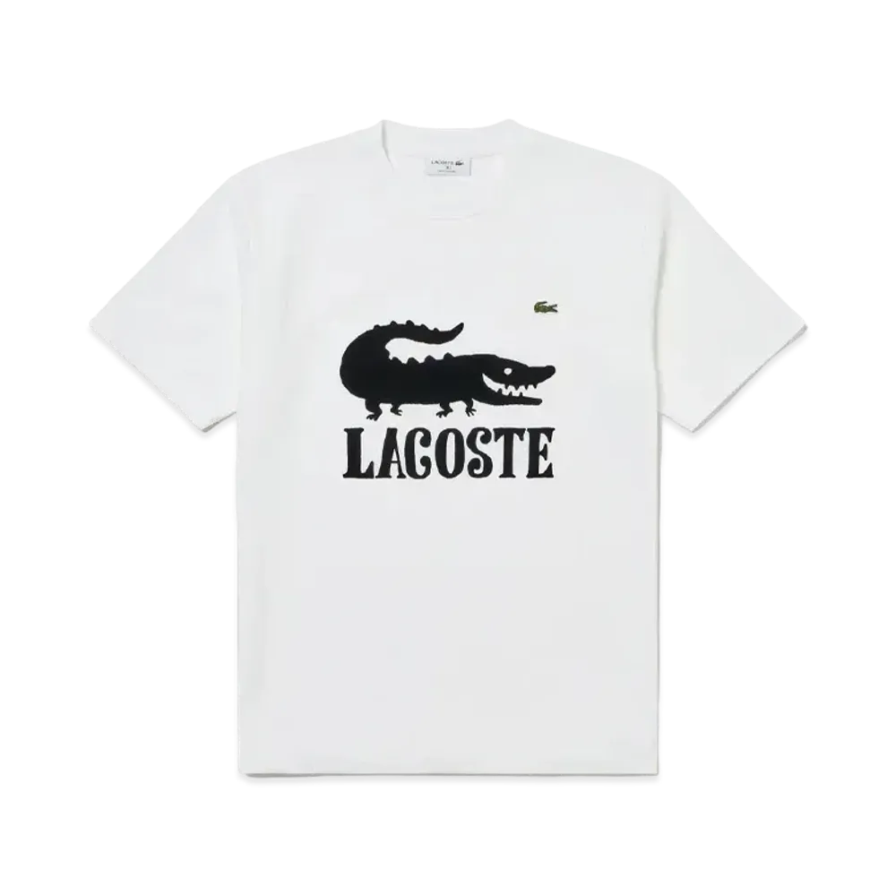 LACOSTE x ONE PIECE Crocodile Logo T-Shirt "White"