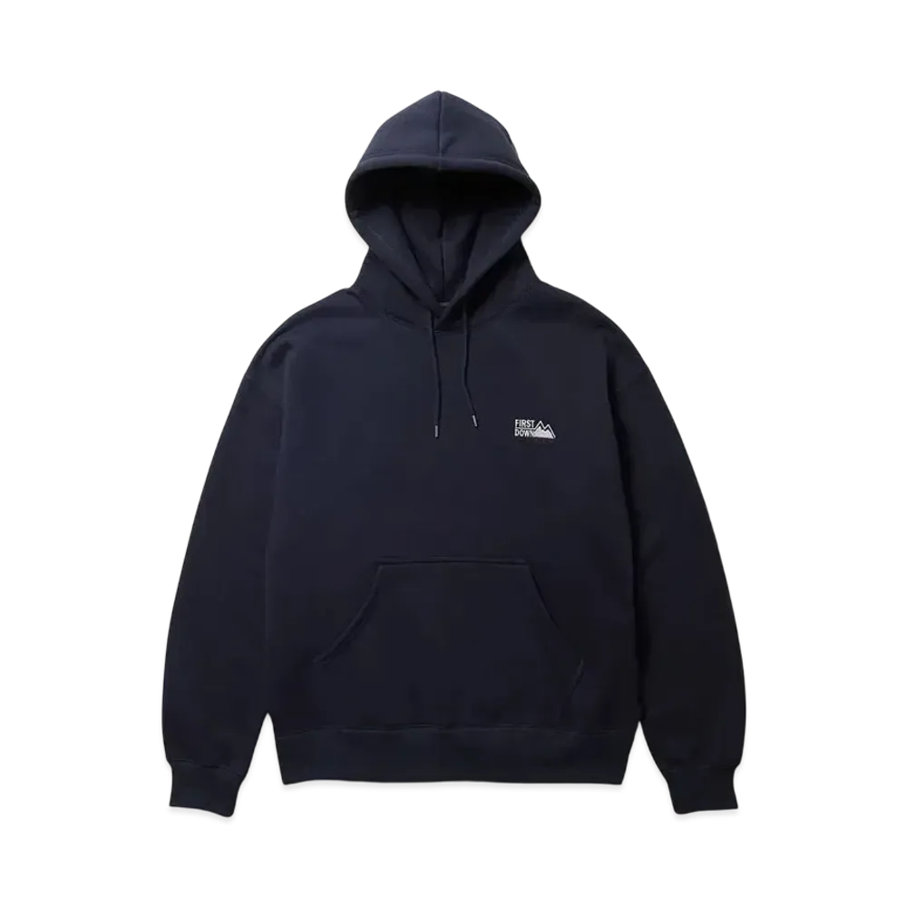 FIRST DOWN Logo Hooded Sweat "Navy"
