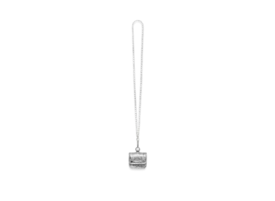 BALENCIAGA Le Cagole Flap Earpod Chain with Metallic "Silver"