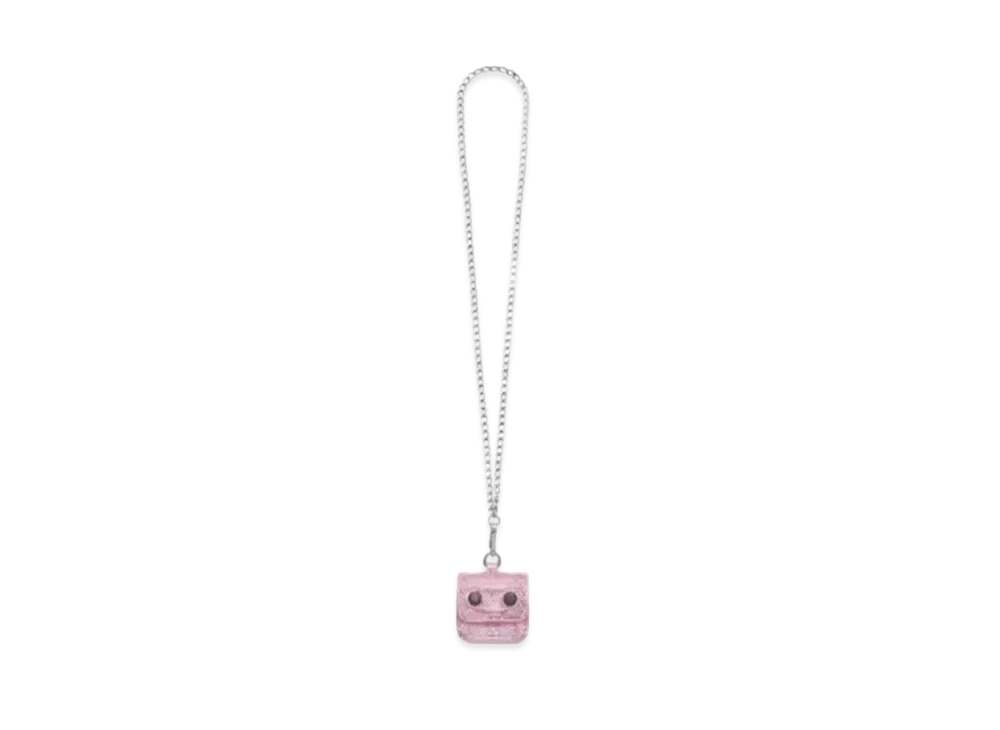 BALENCIAGA Le Cagole Rhinestone Chain Flap Headphone Bag "Pink"