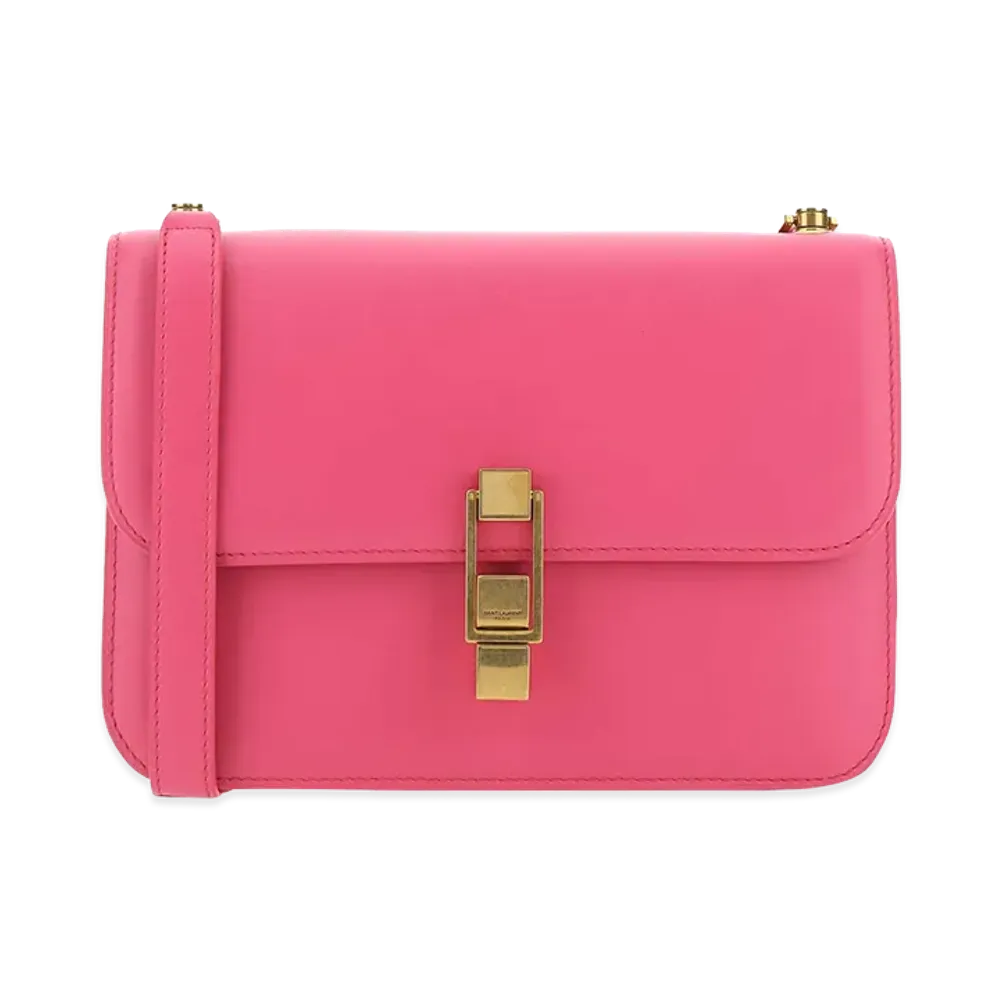 Saint Laurent Women's Leather Le Carré Shoulder Bag "Fuchsia/Pink"