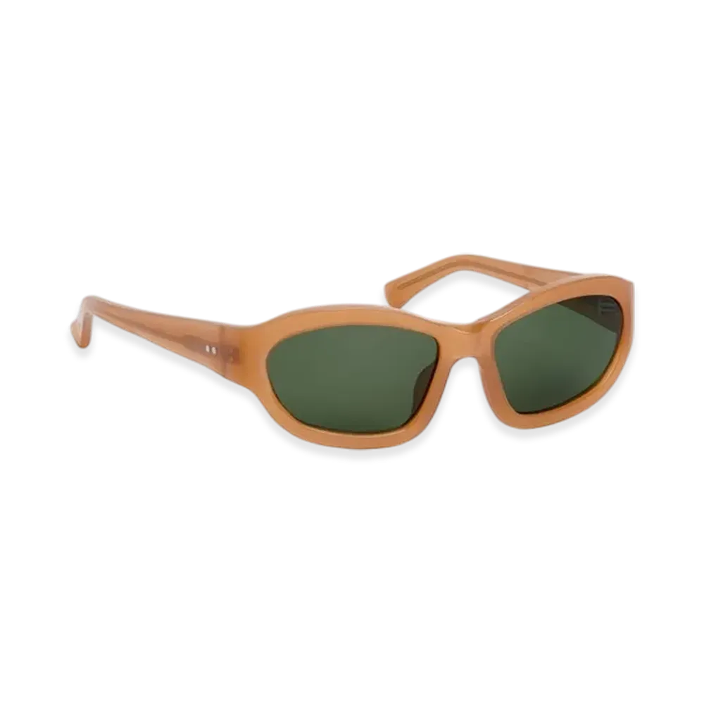 DRIES VAN NOTEN Oval Sunglasses "Dark Camel"