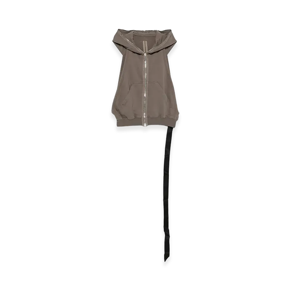 Rick Owens DRKSHDW Women's Sleeveless Hooded Vest "Taupe"