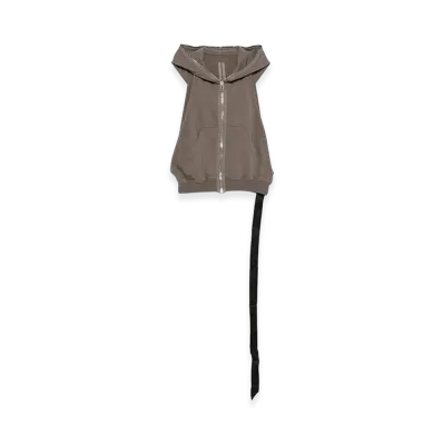 Rick Owens DRKSHDW Women's Sleeveless Hooded Vest "Taupe"