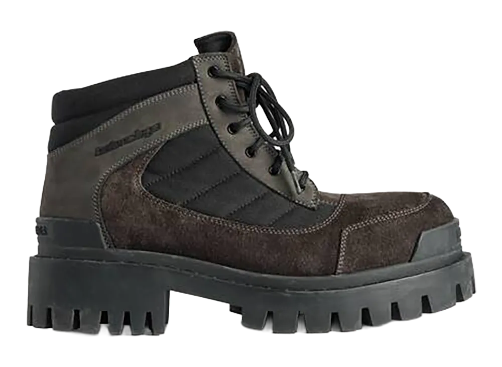 BALENCIAGA Women's Combat Strike Low Boots "Brown/Black"