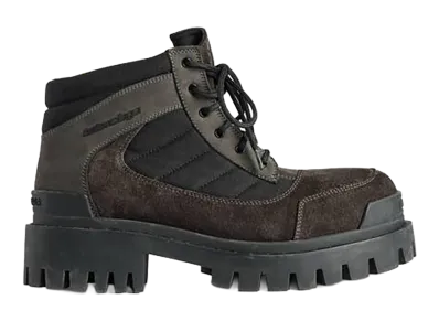 BALENCIAGA Women's Combat Strike Low Boots "Brown/Black"