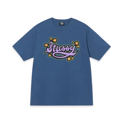Stussy Star Script Tee "Midnight"
