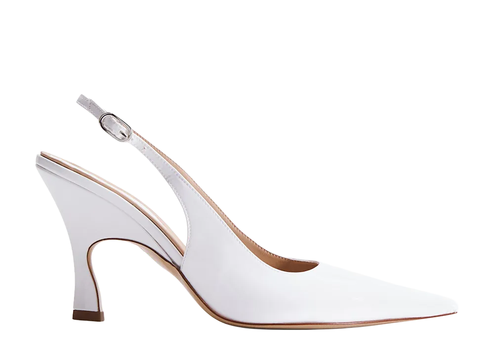 H&M x Stella McCartney Women's Pointed Toe Slingback Pumps "White"