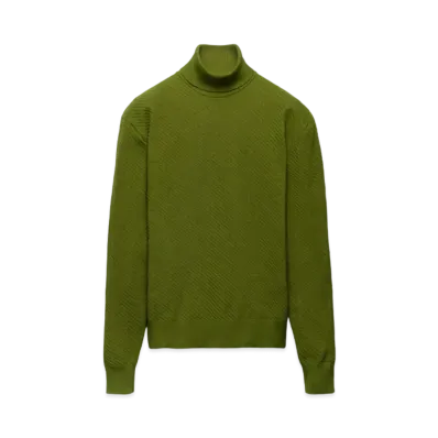 PRADA Men's Re-Nylon Turtleneck Sweater "Olive"