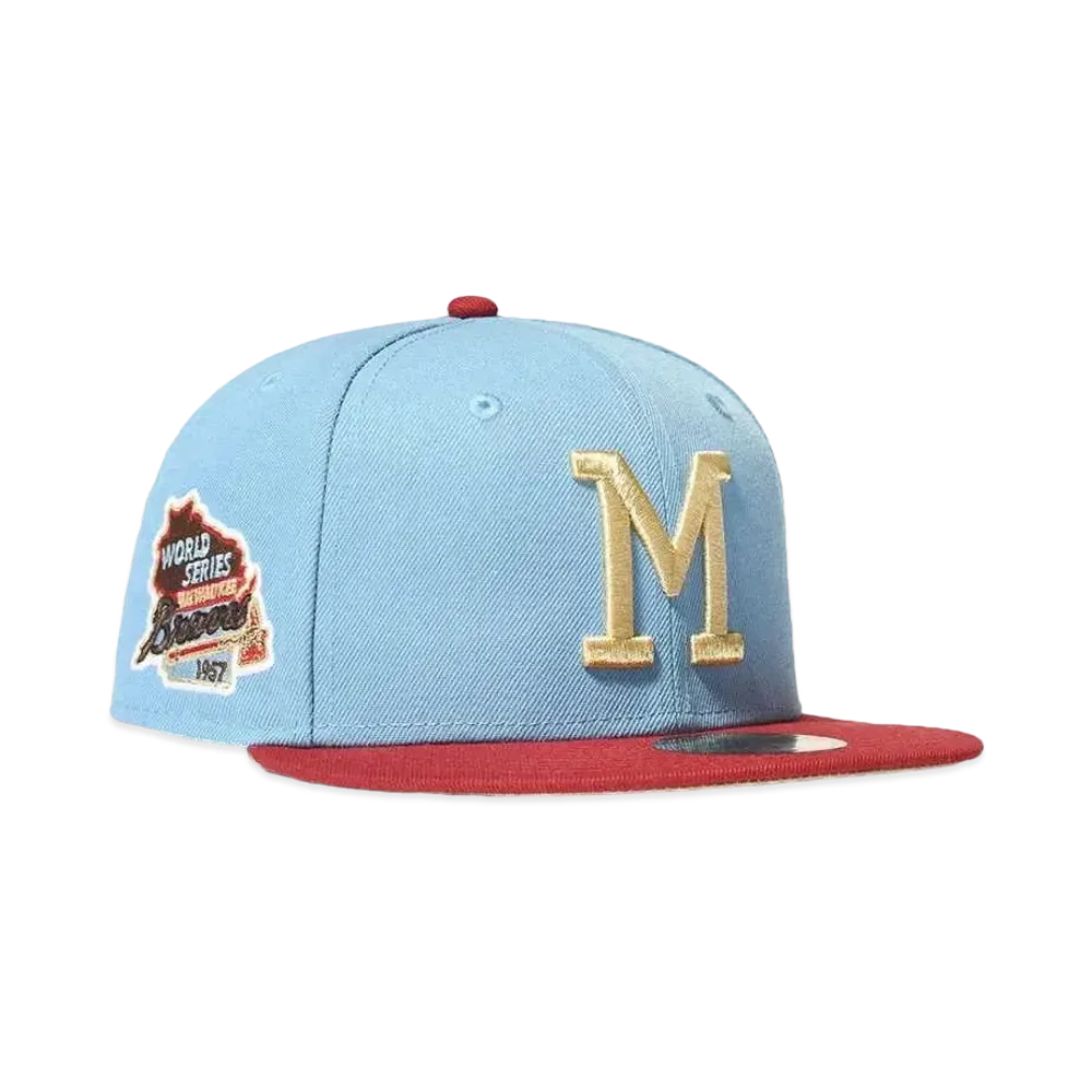 NEW ERA MILWAUKEE BRAVES WS 1957 "SKY BLUExRED"