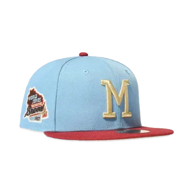 NEW ERA MILWAUKEE BRAVES WS 1957 "SKY BLUExRED"