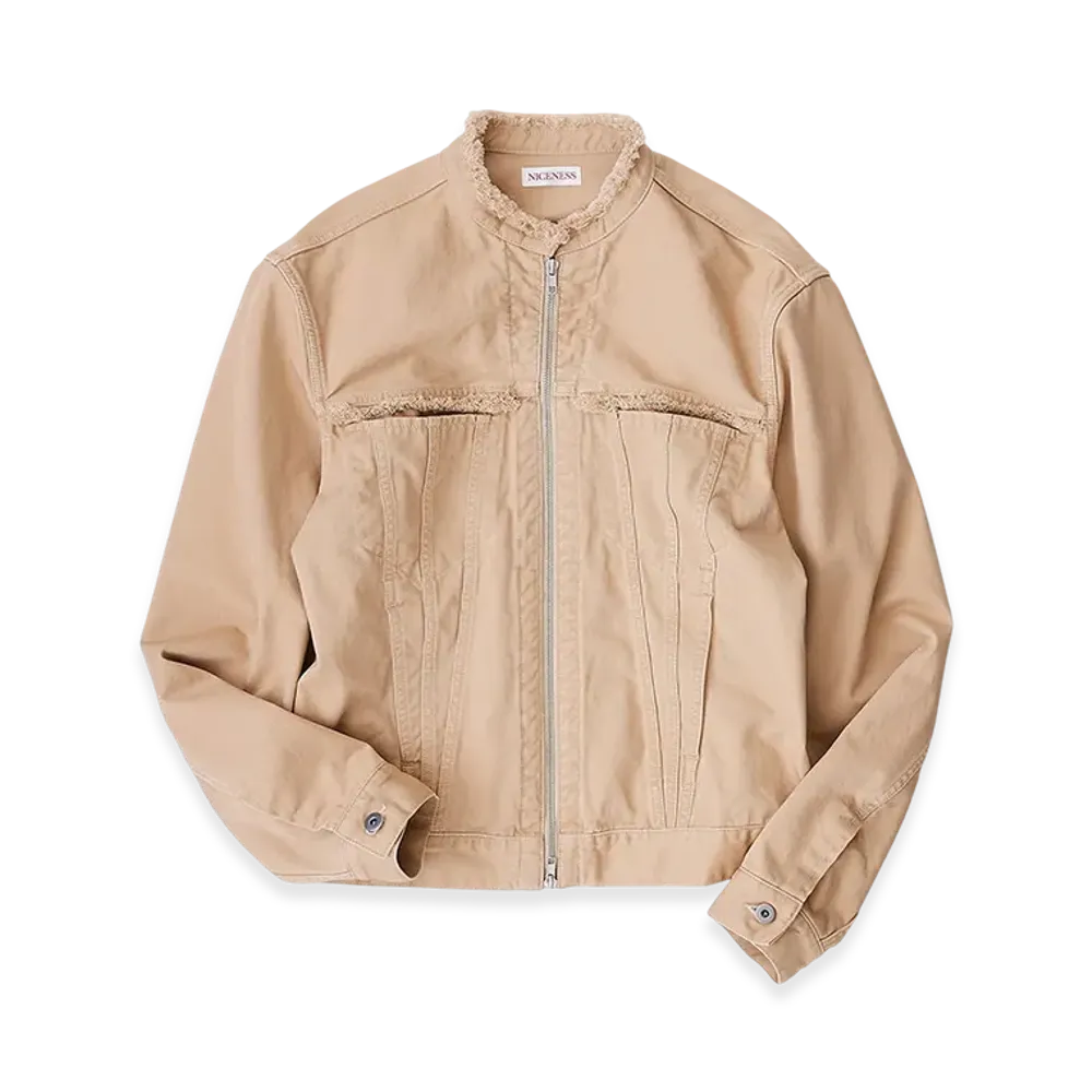 NICENESS Bowie Chino Trucker Jacket "Beige"