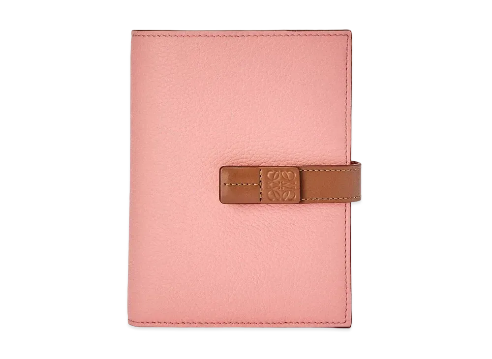LOEWE Medium Vertical Wallet In Soft Grained Calfskin "Blossom/Tan"