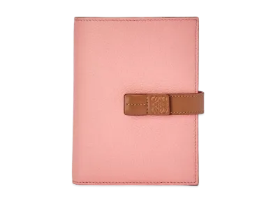 LOEWE Medium Vertical Wallet In Soft Grained Calfskin "Blossom/Tan"