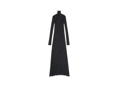 BALENCIAGA Maxi Godet Dress "Black"