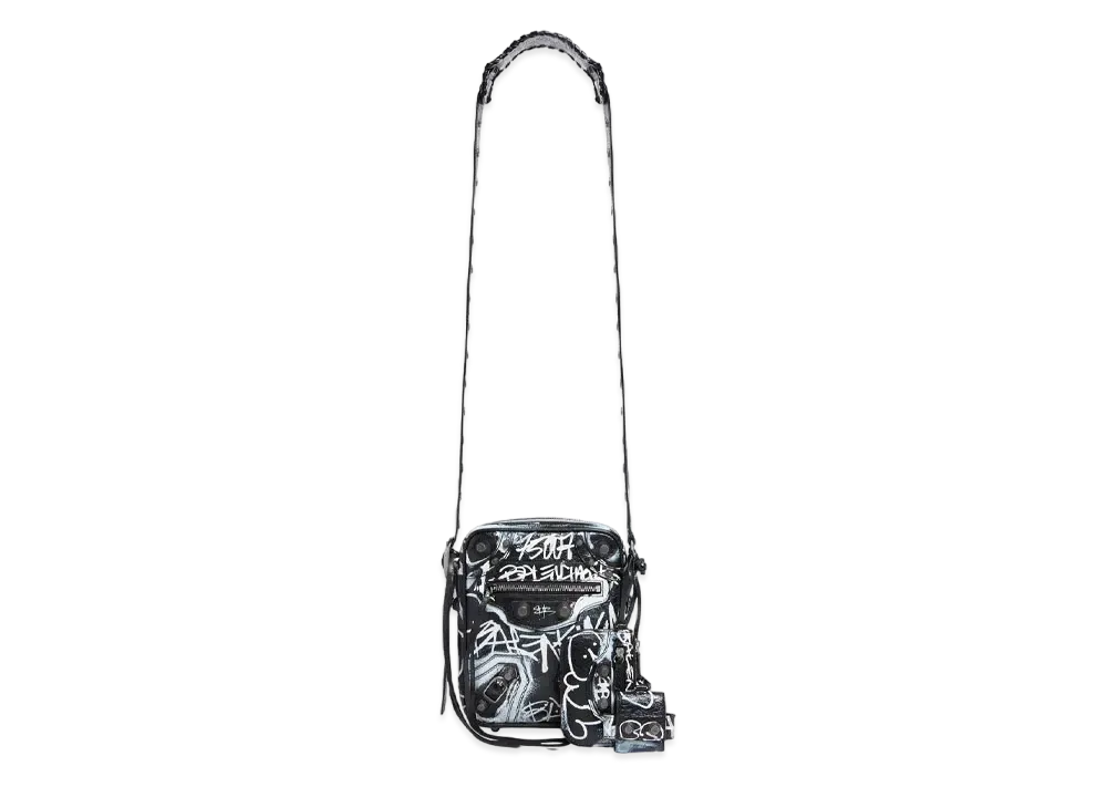 BALENCIAGA Le Cagole Graffiti Crossbody Bag "Black"