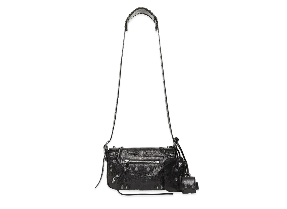 BALENCIAGA Le Cagole Medieval XS Effect Flap Bag "Black"