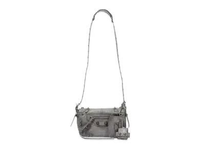 BALENCIAGA Le Cagole Medieval XS Effect Flap Bag "Grey"