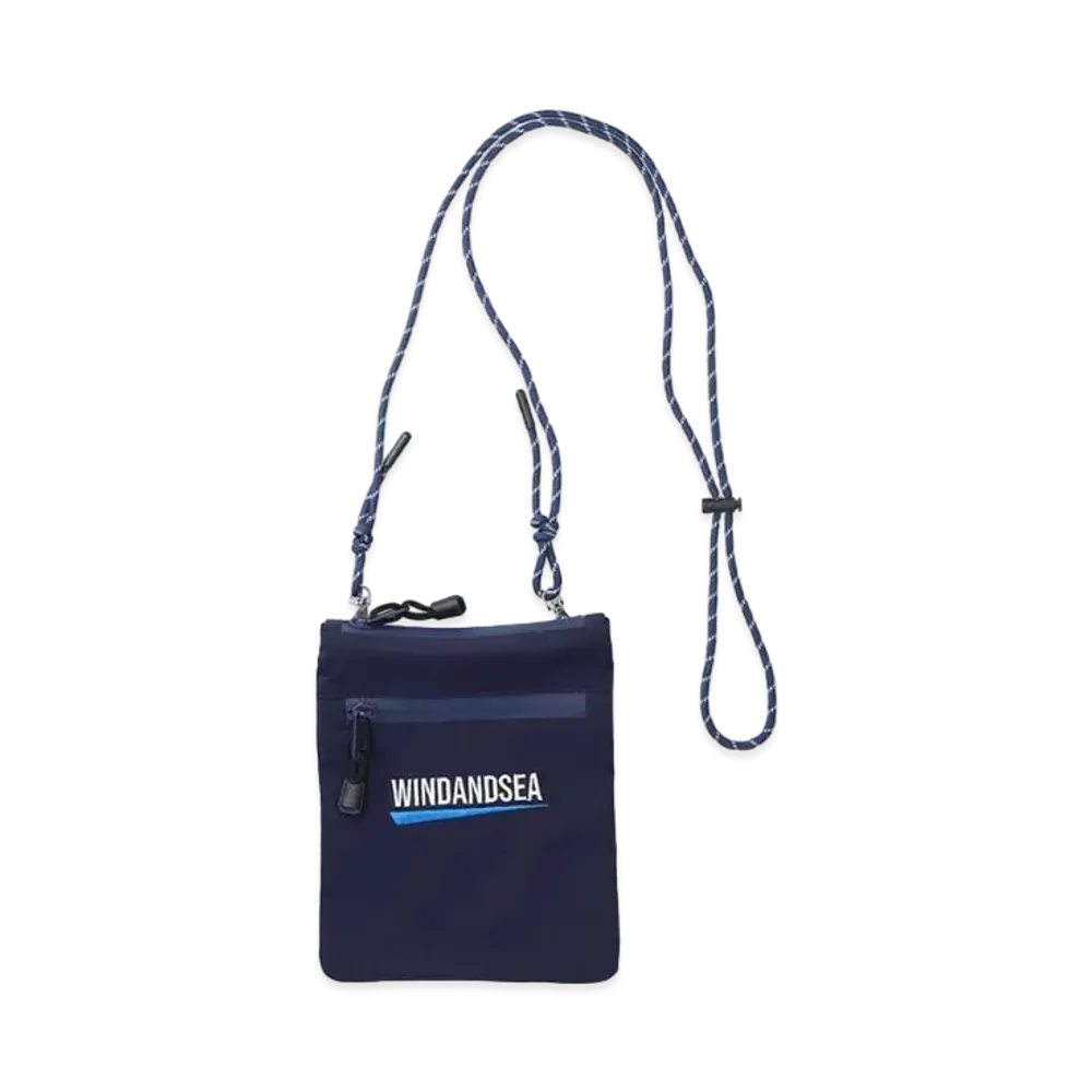 WIND AND SEA Fishnet Recycle Nylon Sacoshe "Navy"