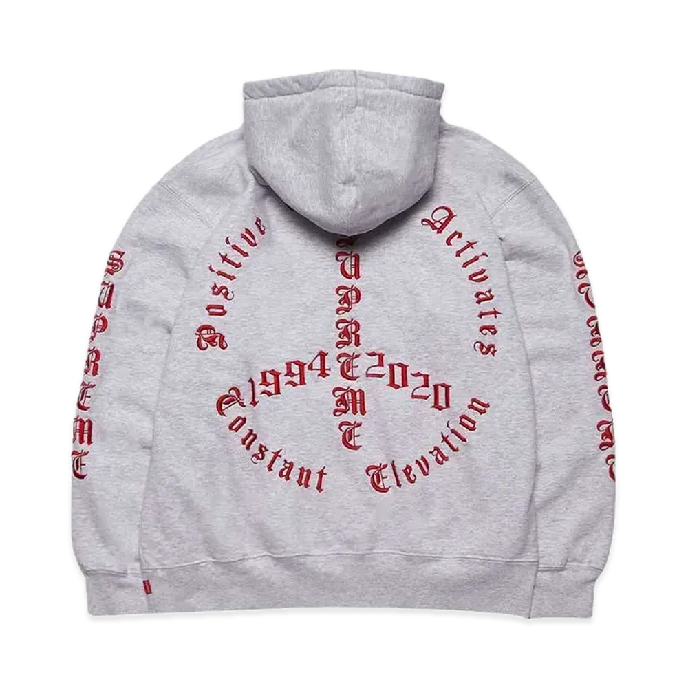 Supreme Peace Hooded Sweatshirt "Grey"