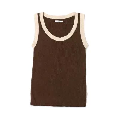 atmos pink Bicolor Tank Top "Brown"