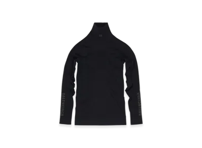 BALENCIAGA Sporty B Highneck Athletic Long Sleeve Top "Black"
