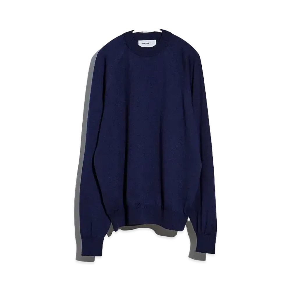 Everyone High Gauge Knit Sweater "Navy"