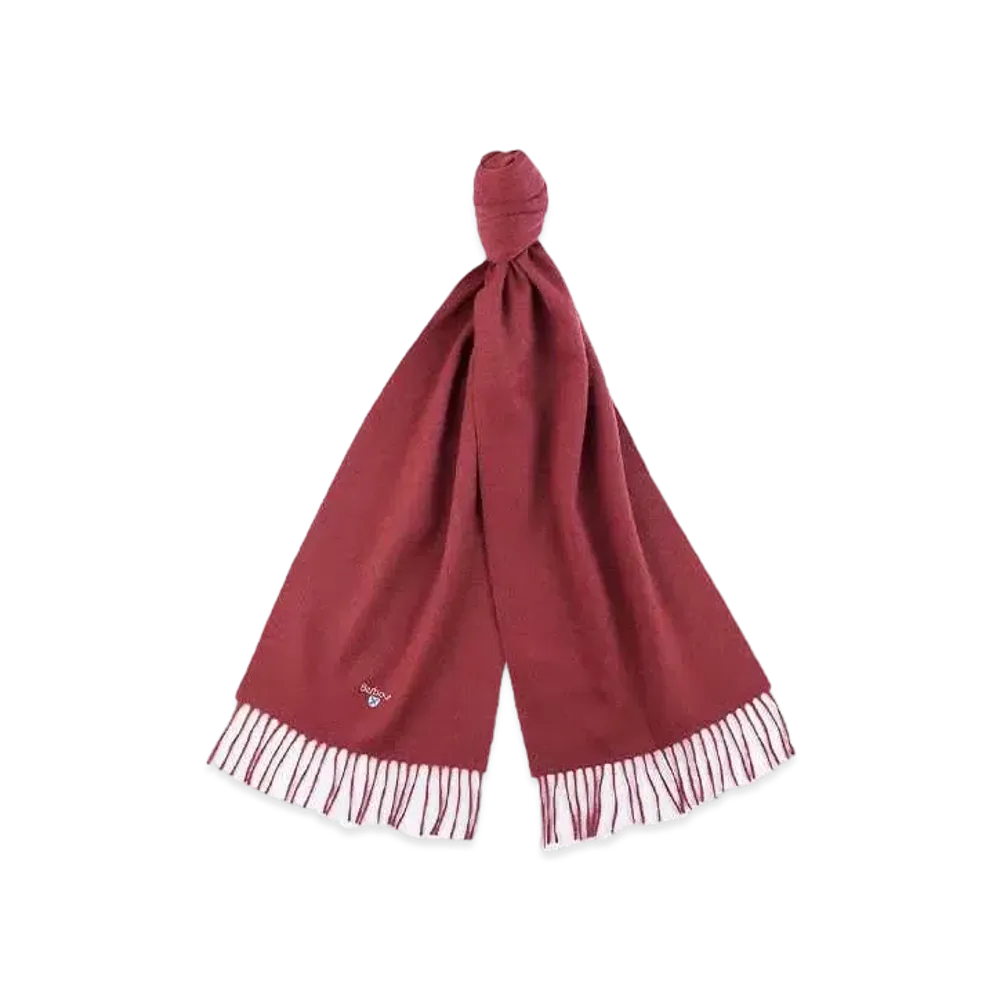 Barbour Lambs Wool Solid Scarf "Red"