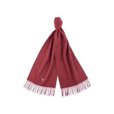 Barbour Lambs Wool Solid Scarf "Red"