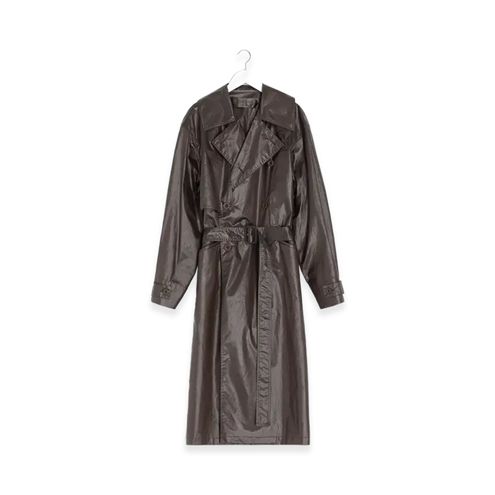 LEMAIRE Women's Trench Coat "Dark Cherry"