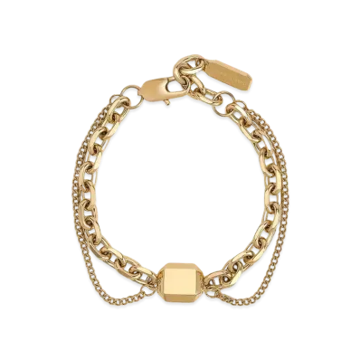 CHARLES & KEITH Kizia Double Chain Link Bracelet "Gold"