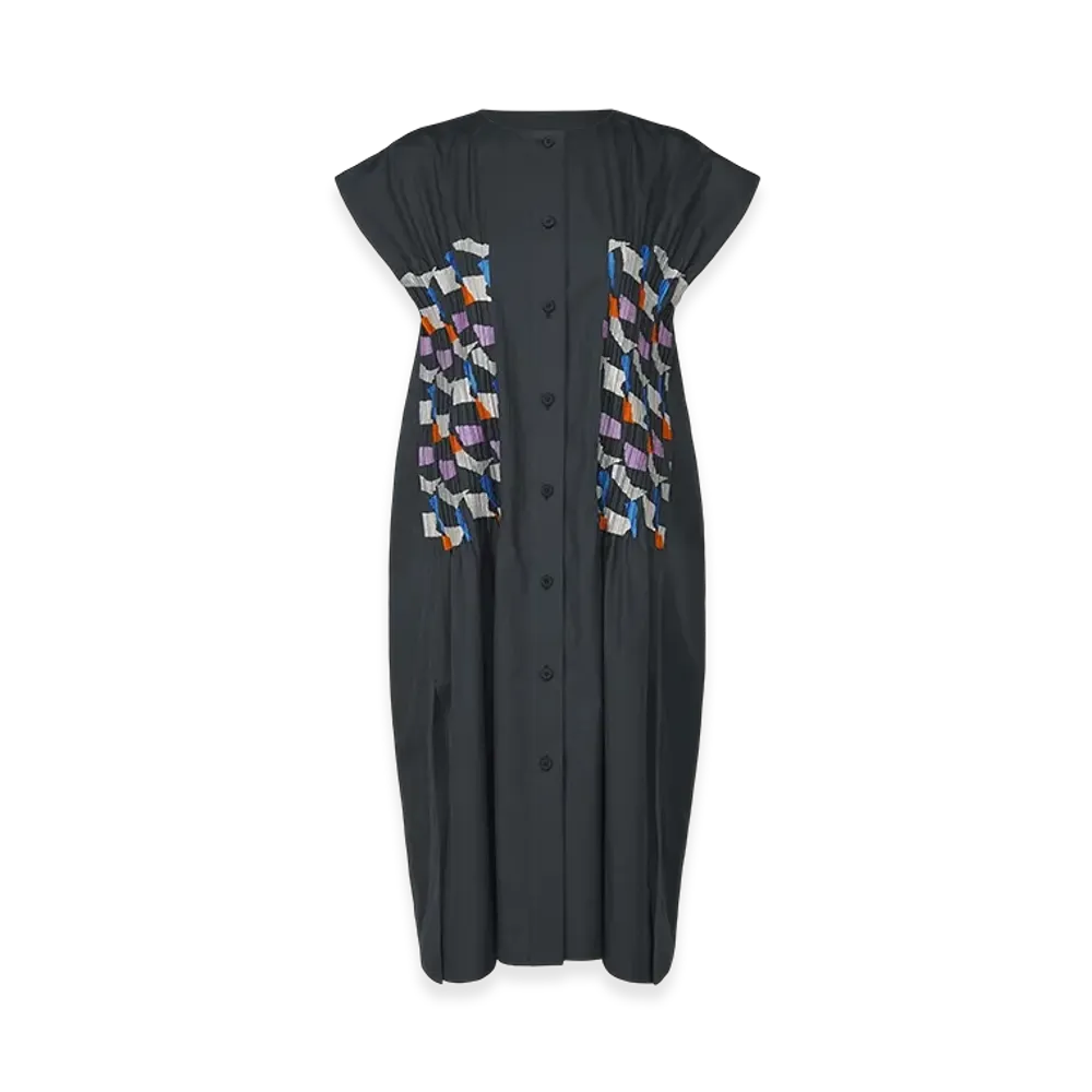 PLEATS PLEASE ISSEY MIYAKE Grainy Shirt "Navy"