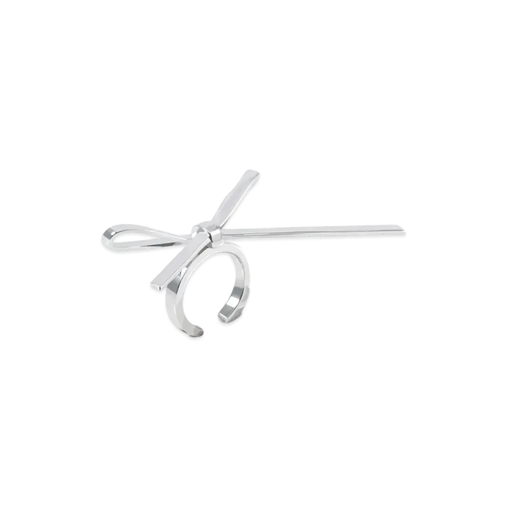 WE11DONE Bow Nail Ring "Silver"