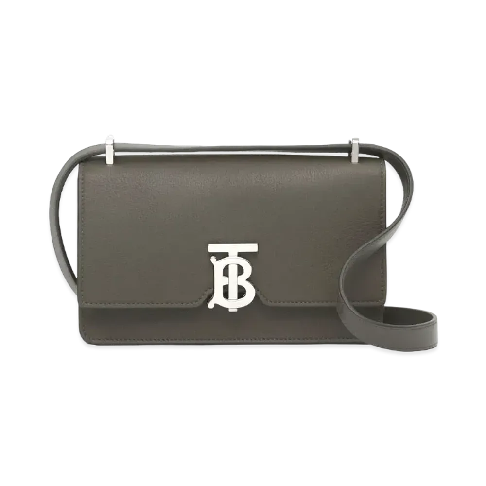 Burberry Grainy Leather Low Robin Bag "Military Khaki"