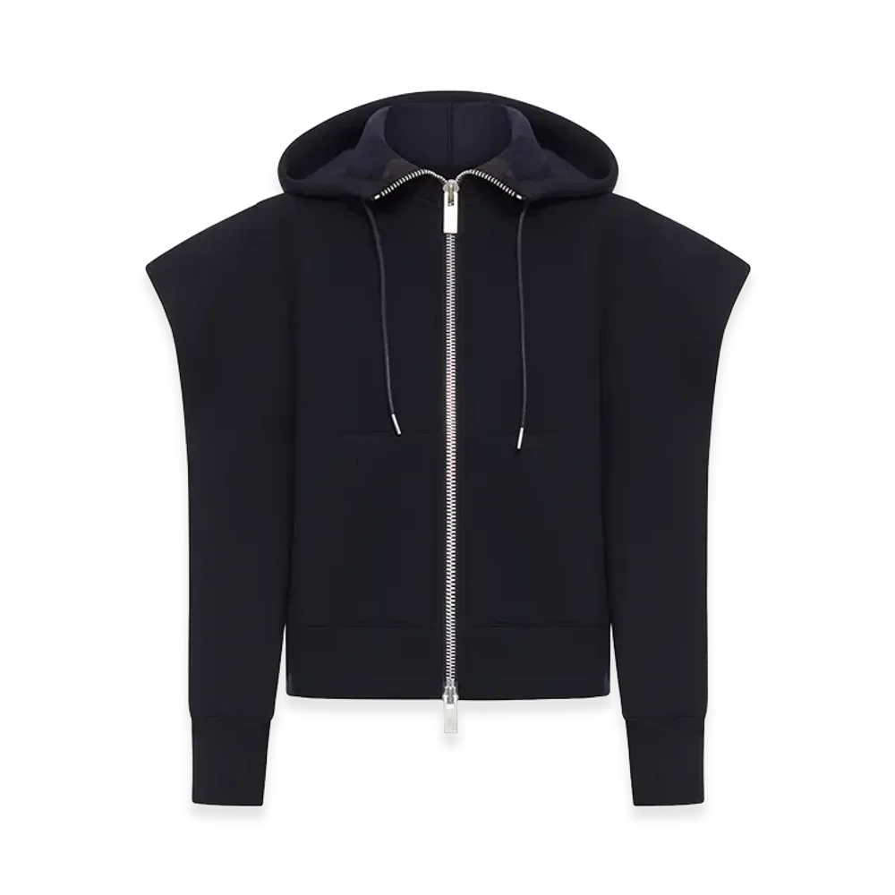 sacai Women's Cotton Blend Hoodie "Black"