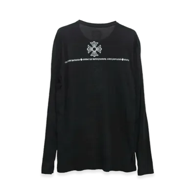 Chrome Hearts CH Plus Scroll Label Back Print L/S T-Shirt "Black"