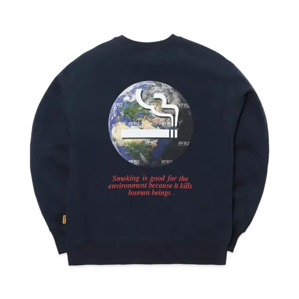 FR2 Earth Friendly Crew neck Sweat "Navy"