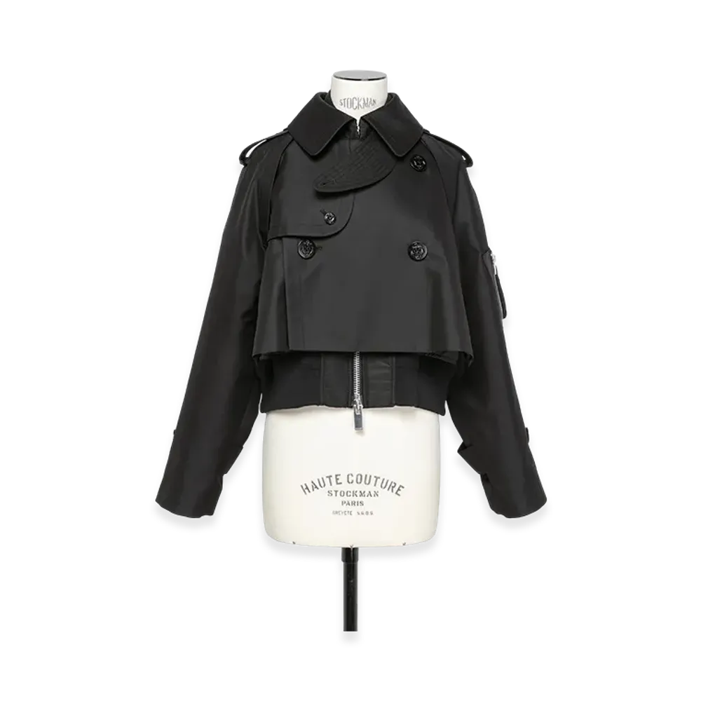 sacai Cotton Gabardine x Nylon Twill Blouson "Black"