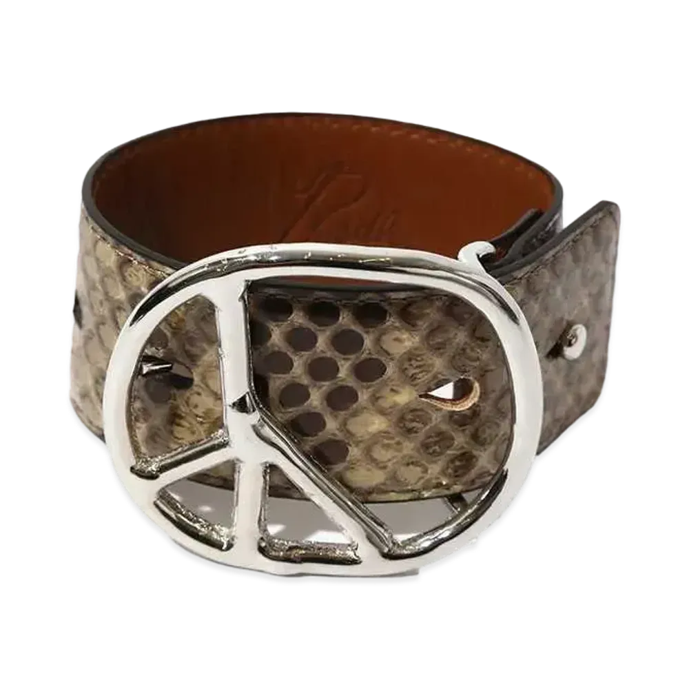 Needles Peace Buckle Bracelet Python "Silver"